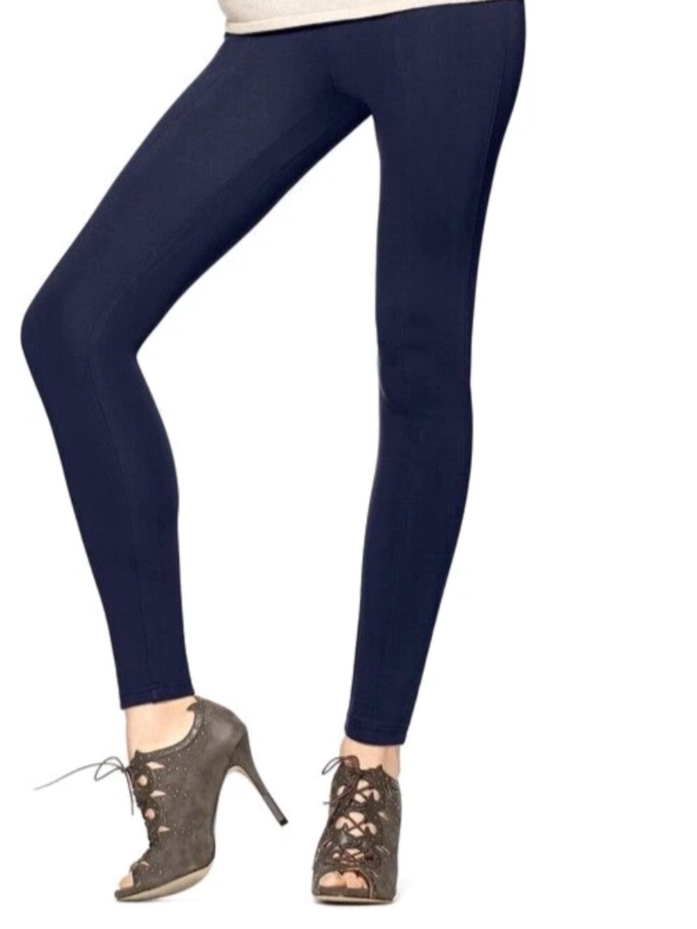 NWT  HUE Seamless navy  leggings S/M